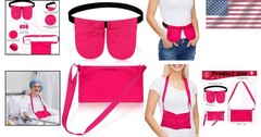 Dual Pocket Mastectomy Drain Holder with Elegant Shower Bag for Recovery Comfort