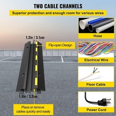 Triple Pack Cable Protector Ramp for Indoor & Outdoor Use – 11000 lbs Capacity