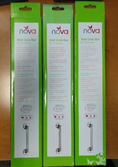 3 Pk Nova Ortho Med Wall Grab Bar 12″ CHROME #8012CH-R Heavy Duty Safety Bar