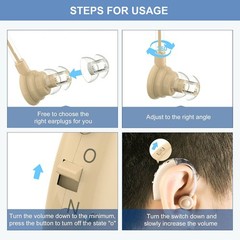 Rechargeable Digital Hearing Aids Advanced Noise Canceling For Elderly Users