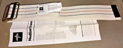 60 in GAIT BELT MEDLINE IN ORIG PKG UNUSED WHITE RED BLUE W/INSTRUCTIONS LIFTING