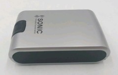 2 x Hardcover Hearing Aid Case Sonic ~ Silver/Black ~ 3.5″ x „2 x 1“ ~ New