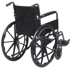 Drive Medical Silver Sport 1 Fixed Arm Swing-away Footrests Wheelchair Silver V