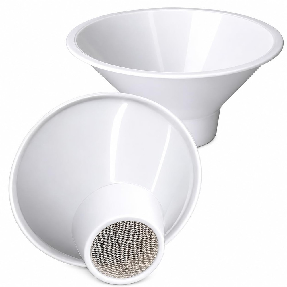 Calculi Strainer [2-Pack] – Durable Plastic Funnel with Fine Mesh Screen for …