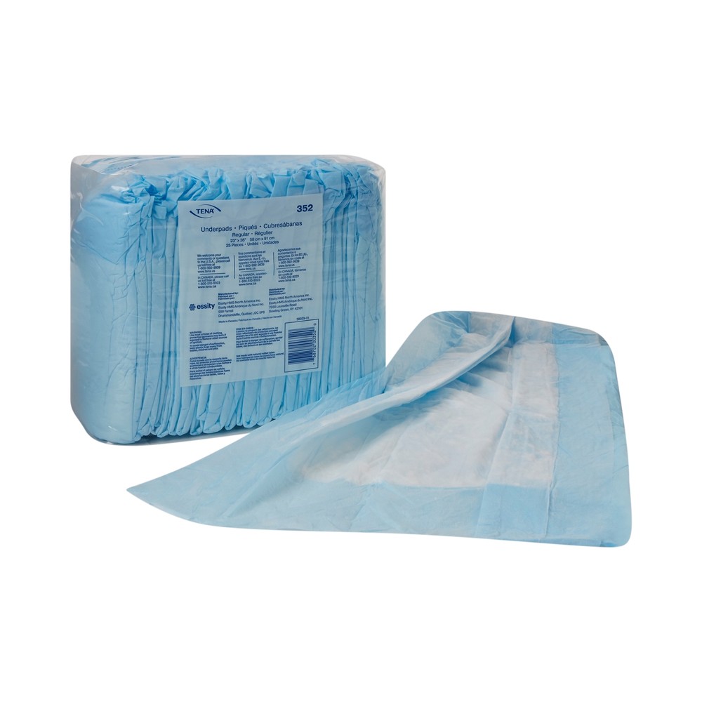 TENA Regular Disposable Underpad Fluff 23X36″ 352 25 pads
