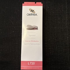 Aetrex Orthotic Insoles For Flat & Low Arches L720 Womens Size 6- SPEED Open Box