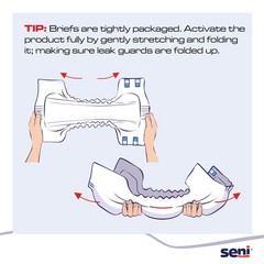 Seni Incontinence Brief Breathable / Overnight S-SM12-BQ1 Severe 12 Ct