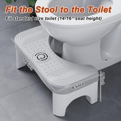 Recximi Black Toilet Stool Poop Squat Adult, Foot 1 Pack,