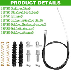 14Pcs Brake Cable Parts for Walkers Replace, Drive Rollator Replacement Parts wi
