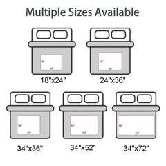 34×52 Inch Washable Underpads Reusable Bed Heavy Duty Incontinence Gray Pad