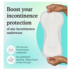 Because Overnight Extra Absorbency Booster Pads 4 Cups 16x7x5.5in 180 Count