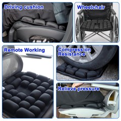 MTGKY Sondor Travel Cushion,Portable & Adjustable one for all, Round+black