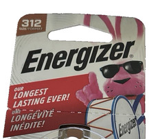 Energizer Size 312 Brown AZ312DP-8 Hearing Aid Batteries Exp 04/2026