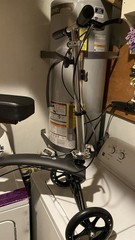 Medline Steerable Knee Walker, Large 8”Wheels, Adjustable Height and Storage Bag