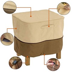 Veranda Water-Resistant 26 Inch Square Patio Ottoman/Side 26″L x 26″W x 17″H