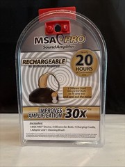 MSA Pro Sound Hearing Amplifier Rechargeable – Beige (1109351) – Sealed NEW