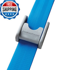 Sammons Preston Quick Clean Gait Belt 60 Long Blue Polyethylene Buckle Secure