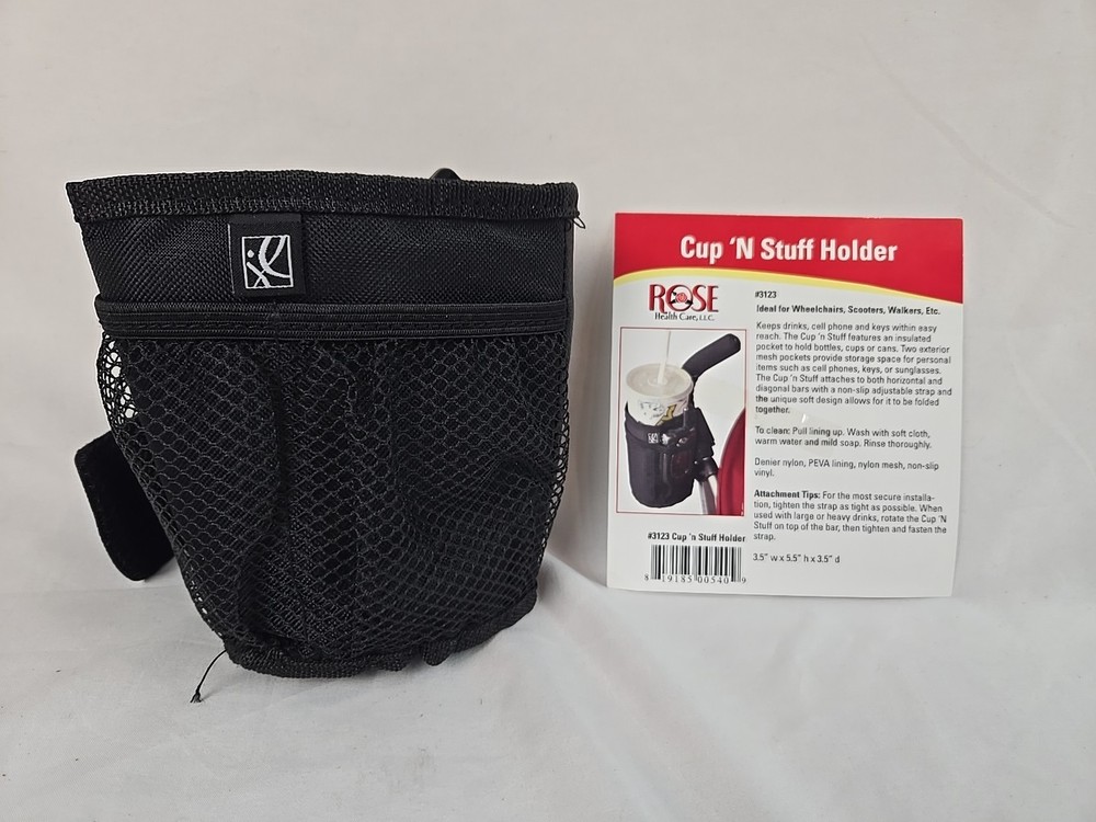 Rose Health Cup N Stuff Holder Wheelchair Cup Holder