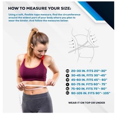NYOrtho Universal Abdominal Binder 12″ H,Lower Waist Support 4 Panel. SIZE XXL