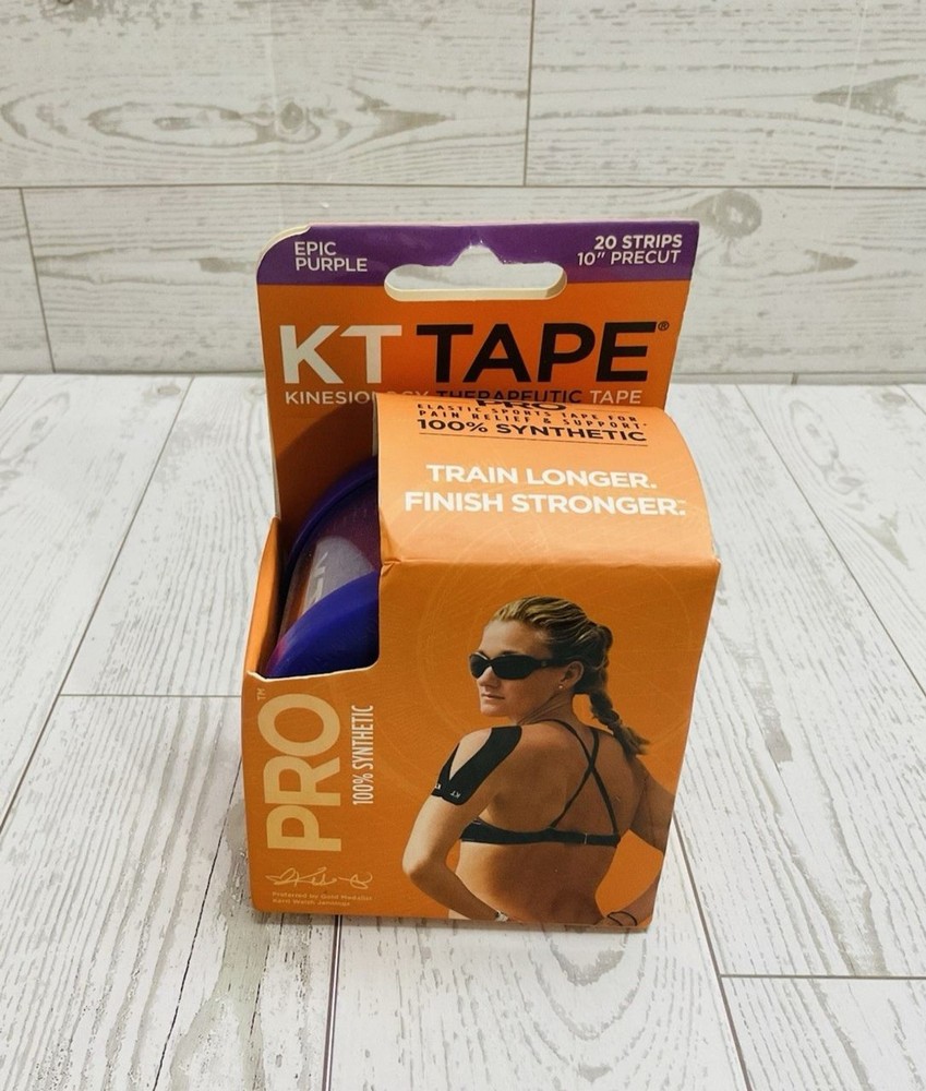 KT Tape Pro 10″ Precut Epic Purple Therapeutic Elastic Sports Roll 20 Strips