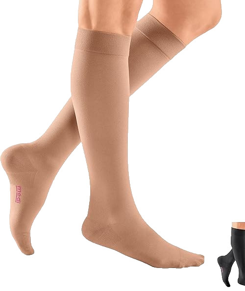 Mediven 19801 PLUS Calf High Closed Toe 20-30mmHg Compression Socks – Beige – I