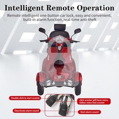 Heavy Duty 4 Wheel Mobility Scooters for Seniors & Adults 500lbs Capacity Electr