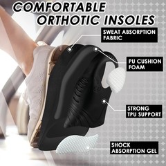 ROCKTAKIN Kids Arch Support Shoe Insoles Plantar Fasciitis Orthotic Inserts