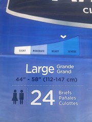 Attends Breathable Briefs, Large (44-58inches), 1 Package Of 24