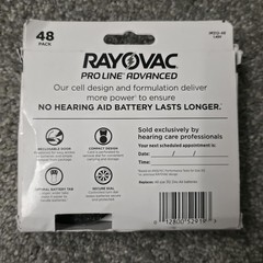 Rayovac Pro Line Advanced 312 Hearing Aid Batteries, 40 Total. Exp: 2028