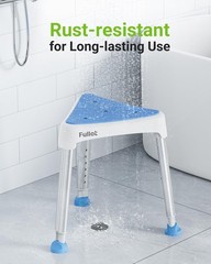 Space-Saving Triangular Shower Chair for Inside Shower with EVA Pad, 400 lbs …