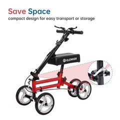 Deluxe Medical Aid Knee Scooter Steerable Knee Walker Wheelchair Stand up Knee