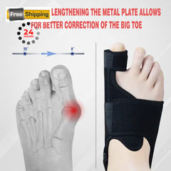 MOONSMILE 1 Pair Foot Bunion Corrector for Women & Men, Night One Size, Black