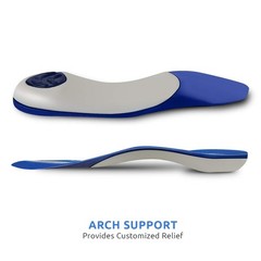 Comfort Zone Tri-Balance Gel Orthotic Insoles for 1 Pair (Pack of 3), Blue