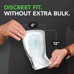 Depend Guards Incontinence Pads for Men, Maximum Absorbency, 52 Count, Packaging