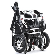 All Terrain Electric Wheelchair Foldable with 18 in Seat Supports up to 330 lbs