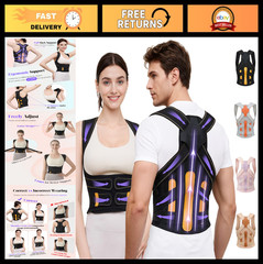 Adjustable Posture Corrector Brace for Men & Women, Back Support, Neck Pain Reli