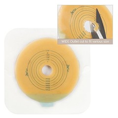 Adhesive Skin Barrier with Non-Woven Border for Two-Piece Colostomy Bags – 10 Pa