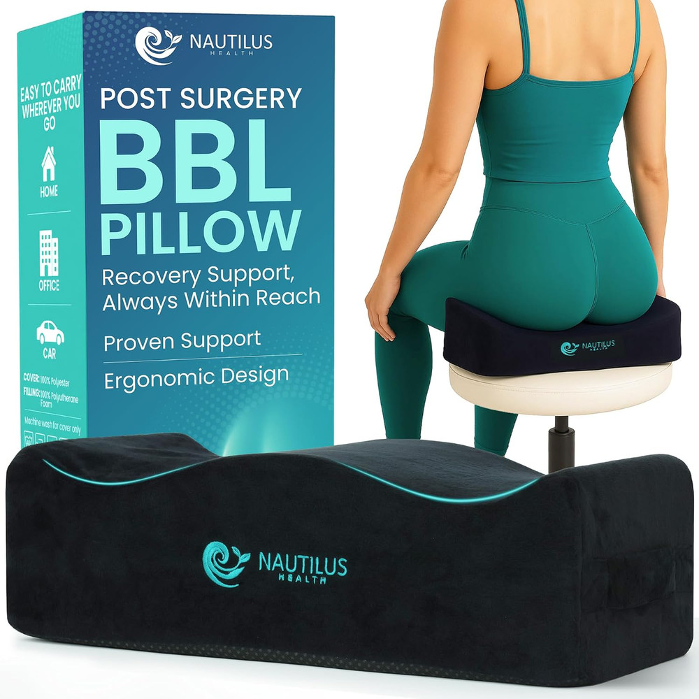 BBL Pillow for Sitting after Surgery – Brazilian Butt Lift Recovery Cushion for