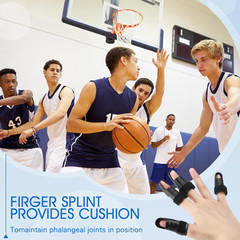 10 Pcs Mallet Finger Splint Thumb Splint 5 Sizes Finger Support Brace Black