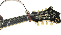 Walker & Williams M-41 Chestnut Brown Leather Mandolin Strap for a or F Types