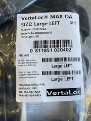 Vertaloc Large Left Leg Max OA Knee Brace Support Model# USD501MOA – NEW