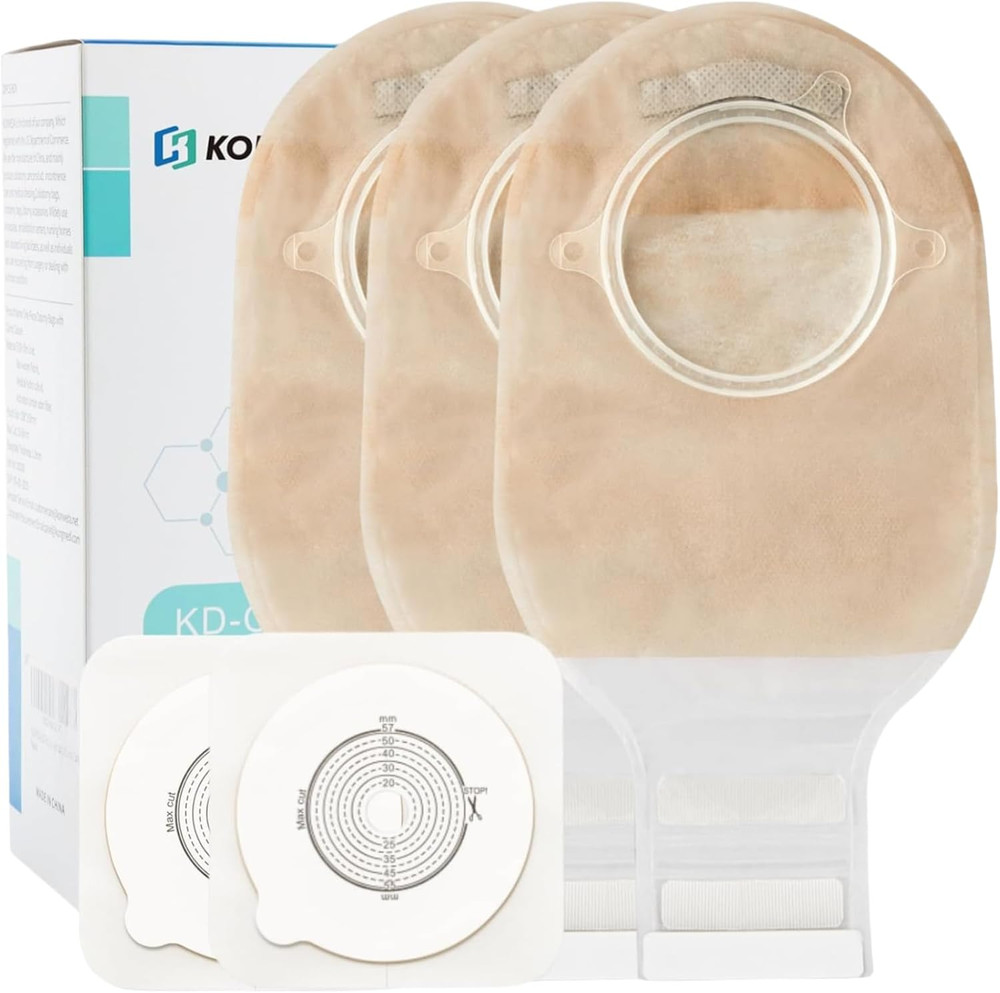 21PCS Ostomy Bags,Colostomy Supplies,Two Piece Drainable Ostomy Pouch for Ileost