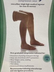 Dr. Comfort Microfiber Thigh High Unisex Medical Legwear OPEN TOE – Colors/Sizes