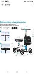 BlessReach Steerable Knee Scooter for Adults, Foldable w/ Dual Brake, Various