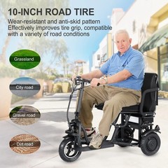 Electric Mobility Scooter 3 Wheel for Adult Senior 300W Dual Motor,CCS‌,3-speed