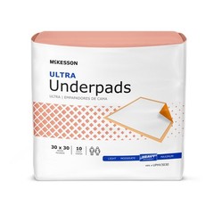 100 McKesson Ultra Heavy Absorbency Adult Bed Pad Disposable Underpads