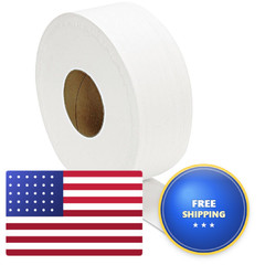 Gen Jrt Jumbo Bath Tissue Septic Safe 2-Ply White 3.3 X 1000 Ft 12 Rolls/Carton