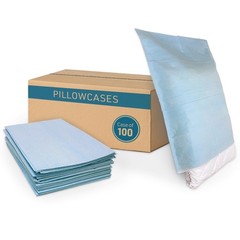 BodyMed Disposable Pillowcases (Tissue/Poly) Medical Pillow Cases – 21-Inches x