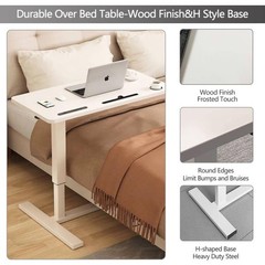 Overbed Table,Hospital Bed Table,Pneumatic Bedside Table Adjustable Over The …