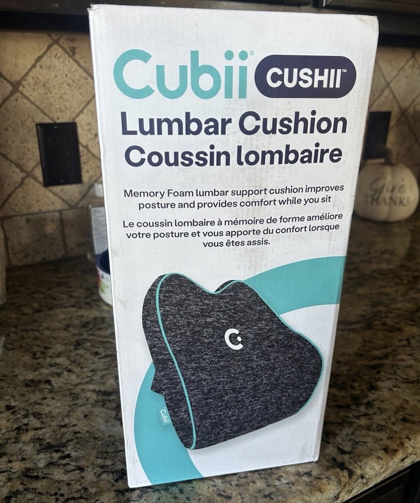 Cubii Cubii Cushii Memory Foam Lumbar Cushion Support, Black